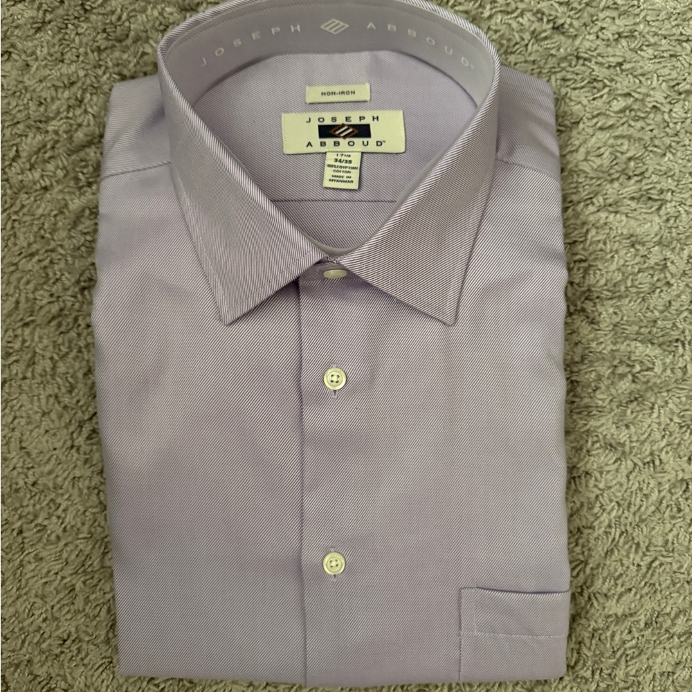 Joseph Abboud Men's Light Purple Dress Shirt